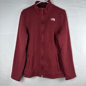 North Face Flight Full Zip Up Fleece Lined Red Pullover Jacket Women’s Size Xl